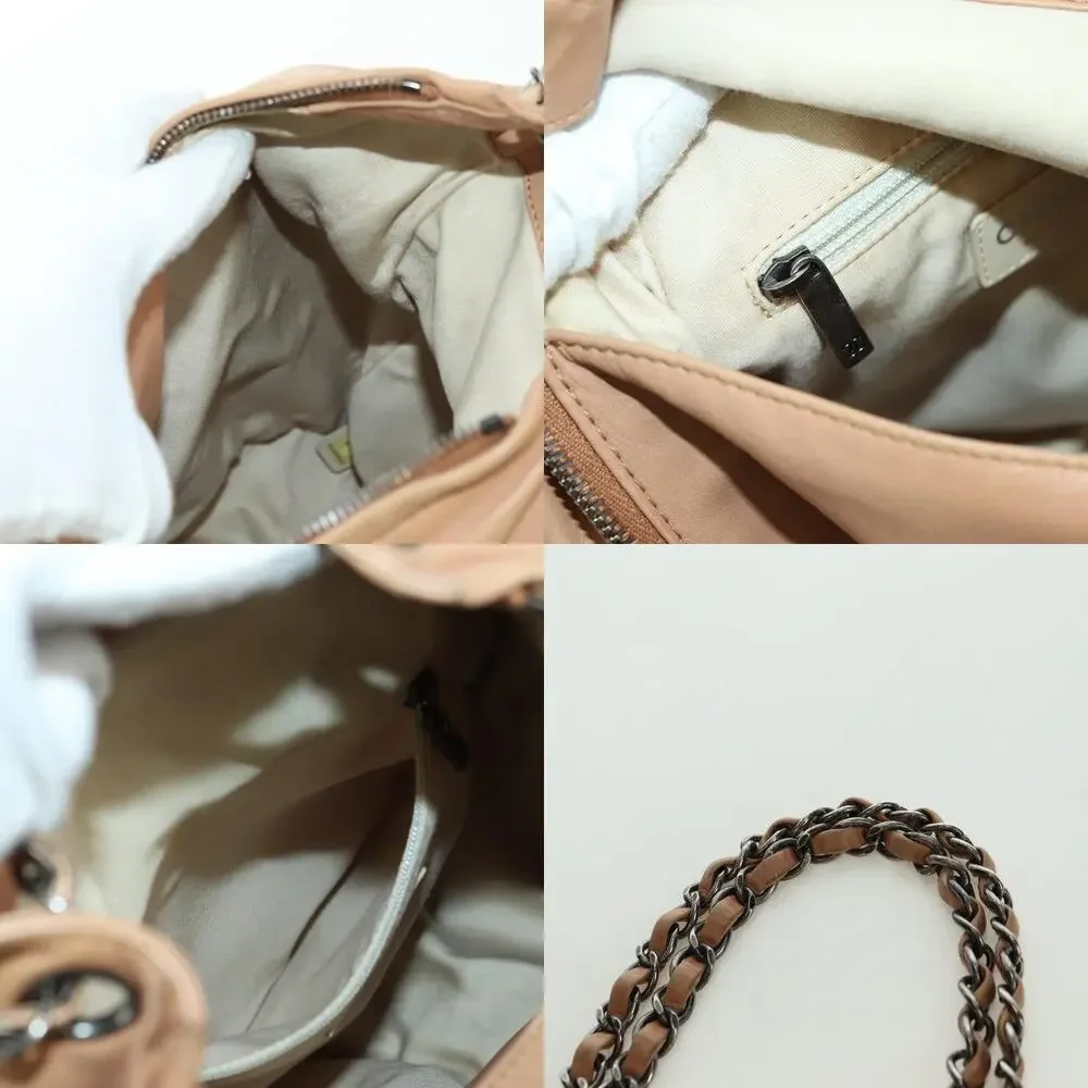 Chanel Matelasse Lambskin Chain Backpack Beige
